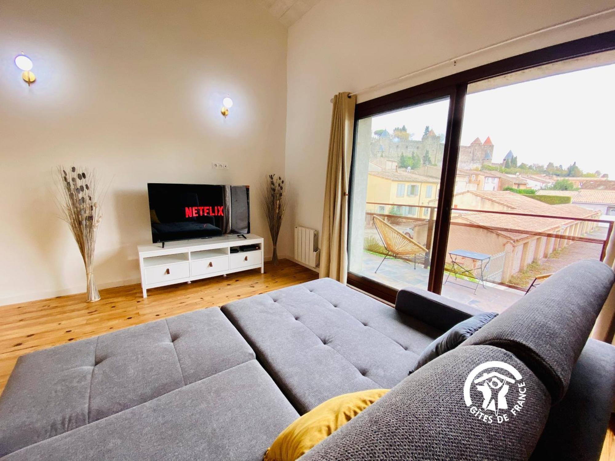 Loft Cocon Climatise - Imprenable Vue Sur Le Chateau Comtal 카르카손 외부 사진